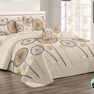 5 Piece Quilt Set Size: Queen-King Includes 1x quilt, 2x continental pillowcases and 2x standard pillowcases.
