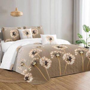 5 Piece Quilt Set (Queen-King) (Design 13)