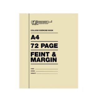 College Exercise Books 72 Page Feint and Margin