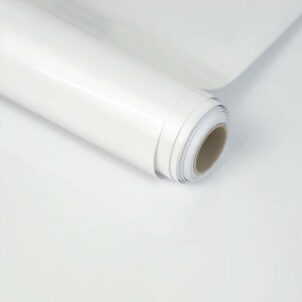 Elegant white wallpaper featuring a subtle mother-of-pearl sheen.