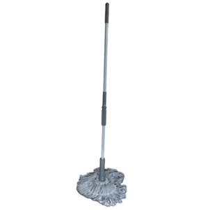 Twister mop with a wringing handle and microfiber cleaning head.