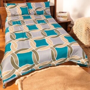 Elevate your bedroom with the perfect blend of comfort and style. This luxury microfiber comforter is designed with ultra-soft, breathable microfiber that feels light yet cozy — ideal for year-round use. The premium down-alternative fill adds plush warmth without the bulk, ensuring a restful sleep every night. Available in a stunning variety of prints and colours—from modern geometric patterns and elegant florals to classic solids and trending tones—there’s a design to match every decor style. The fade-resistant fabric ensures your comforter stays vibrant wash after wash.