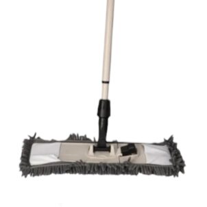 Lightweight and functional microfiber mop with a long, adjustable rod and comfortable grip, designed for in-house cleaning; features a replaceable microfiber pad for easy maintenance and effective floor care.