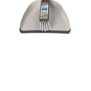 Dustpan set with a soft silicone edge and comfort grip handle, ideal for sweeping up small messes, including rubble, dust, and garden waste; designed for easy handling and efficient cleanup around the home or outdoors.