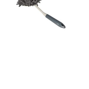 Microfiber long handle brush and feather duster combo with sturdy construction and highly absorbent cleaning head, ideal for dusting hard-to-reach areas. Colour: Grey Material: Microfiber & Plastic Size: 34 x 11.5 x 6cm