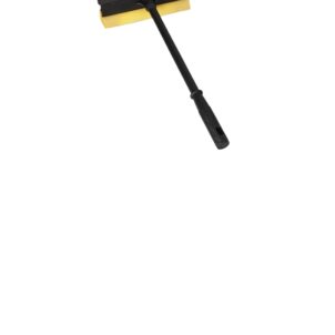 2-in-1 window and frame cleaner featuring a soft sponge for scrubbing and a built-in wiper for streak-free drying; ideal for cleaning glass, window edges, showers and hard-to-reach corners with ease. Colour: Black & Yellow Material: Silicone & Microfiber sponge & Net & Plastic Size: 19.5cmx8.2cmx40cm