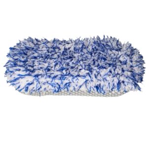 2 in 1 Double sided sponge. Machine washable. Suitable for all kinds of cleaning. Extra Soft for no scratching or many marks. Colour: Blue & White Size: 24x10.5x6cm