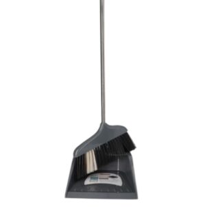 Soft silicone dustpan and broom set with comfortable grip, featuring soft bristles for sweeping small messes like rubble, dust, dirt, and waste; light, sturdy, and easy to use. Colour: Grey & Silver & Cream Material: Stainless Steel & Plastic Dimensions: 1 x Dustpan 26.5cmx33cmx81.5cm 1 x Broom 19cmx6cmx90cm