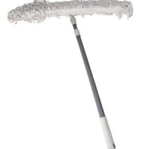 Braided microfiber mop with long stretchable adjustable rod, extra absorbent, lightweight, washable & replacement header, ideal for cleaning floors to remove dirt, dust , hair and crumbs. Colour: White & Grey Material: Stainless Steel & Plastic & Microfiber Size: 1 x Dry Mop Replacement Header: 75mx18cmx132cm