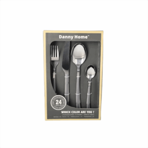Strong, durable, and beautiful silver cutlery set, perfect for parties and private dinners, elegantly arranged to highlight its luxurious finish and high-quality design. Strong, durable, and beautiful gold cutlery set, perfect for parties and private dinners, elegantly arranged to highlight its luxurious finish and high-quality design.