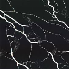 Black marble wallpaper with striking white veining, offering a bold and sophisticated natural stone appearance.
