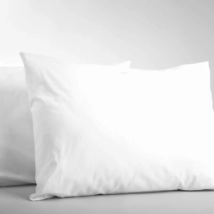 Standard white pillow case with a smooth, clean finish.