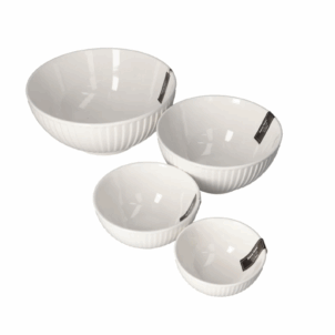 Elegant white cereal bowl for fine dining table settings and special occasions.