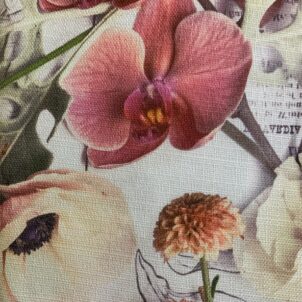 Sugarbird floral tablecloth featuring an elegant flower pattern, designed for special occasions and gatherings.