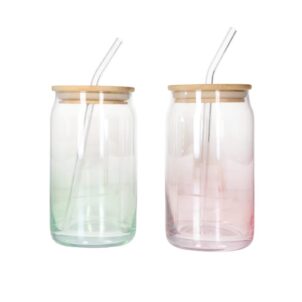 Set of two classic cola-shaped glass cups designed for serving drinks at picnics, parties, or casual gatherings.