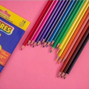 “A set of 24 vibrant colours arranged together, designed for colouring, crafts, and creative activities.