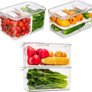 Fresh food container designed to keep food fresh for longer, suitable for the fridge or on the go.