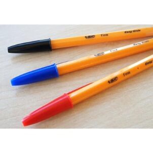 Set of 10 assorted ballpoint pens for writing, school, and office use.