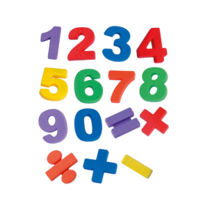 Colorful magnetic numbers designed to make learning fun, perfect for use on refrigerators, whiteboards, or other magnetic surfaces.