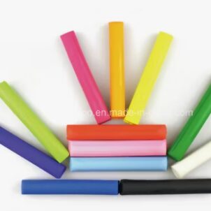 Set of 10 brightly colored play dough tubs for creative play and art projects.