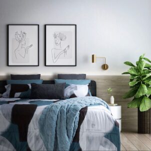 Soft microfibre comforter set available in double, queen, and king sizes.